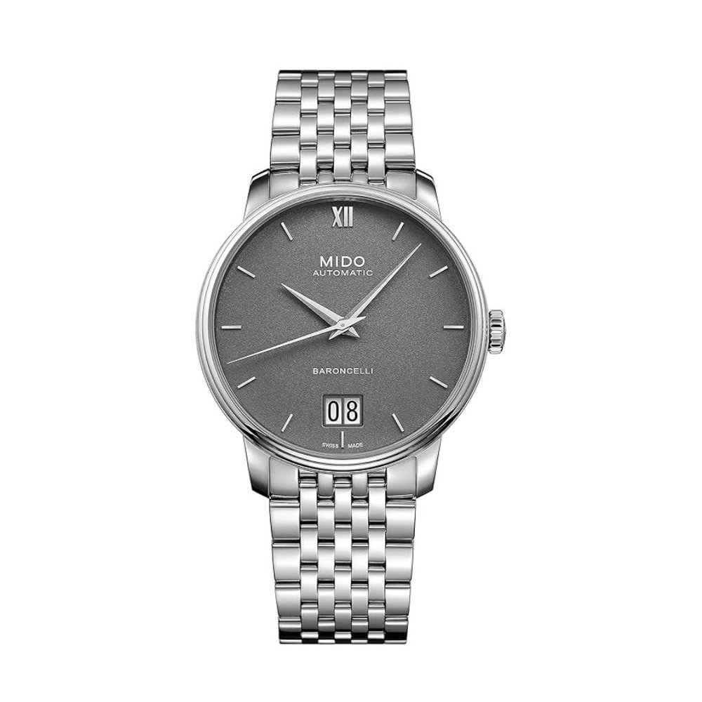 Mido Baroncelli Big Date - Swiss Automatic Watch Grey Dial - Case 40mm